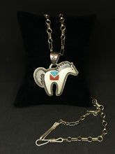Load image into Gallery viewer, Horse Pendant Necklace by Dina Huntinghorse (Wichita)