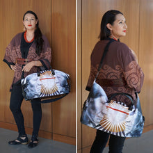 Load image into Gallery viewer, Duffle Bag - Welcoming the New Dawn by Chris Pappan (Kaw)