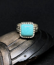 Load image into Gallery viewer, Sleeping Beauty Turquoise Ring by JJ Otero (Navajo/Hopi)