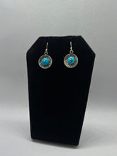 Load image into Gallery viewer, Castle Dome Turquoise Earrings by Kenneth Johnson (Mvskoke/Seminole)
