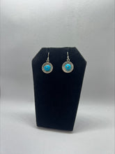 Load image into Gallery viewer, Castle Dome Turquoise Earrings by Kenneth Johnson (Mvskoke/Seminole)