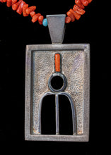 Load image into Gallery viewer, Coral Portrait Necklace by Jason Murray (Kaw/Potawatomi/Osage/Cherokee)
