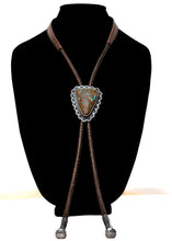 Load image into Gallery viewer, Nevada Blue Bolo Tie by JJ Otero (Navajo/Hopi)
