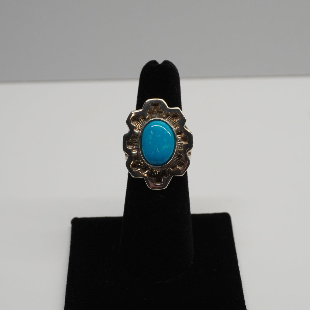 Ring - Sterling Silver w/ Turquoise by Dina Huntinghorse (Wichita)