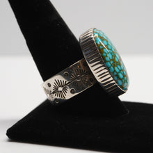 Load image into Gallery viewer, Ring - Sterling Silver w/ Kingman Turquoise by Dina Huntinghorse (Wichita)
