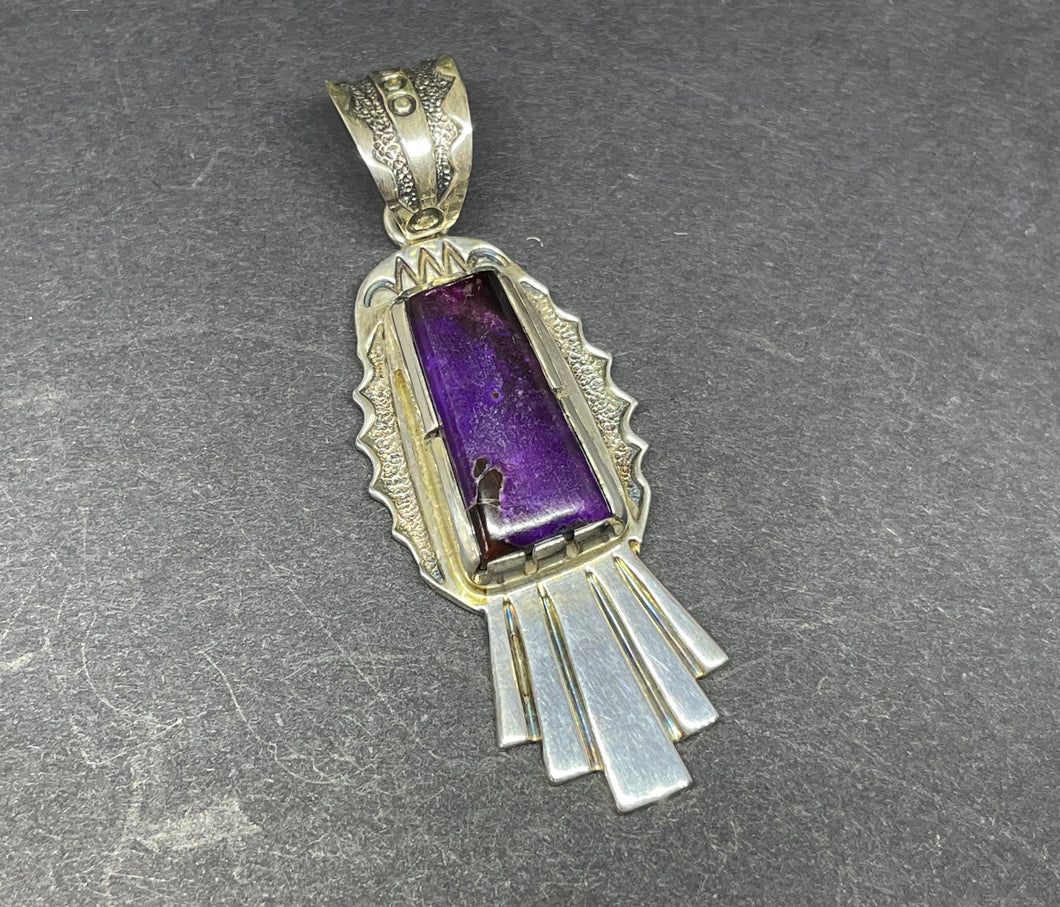 Pendant - Contemporary Sugilite by Tim Blueflint (Bad River Chippewa/Comanche)