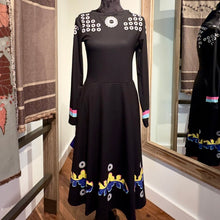 Load image into Gallery viewer, Shells and Ribbonwork Dress (Black) by Nyi K&#39;omi-Kennetha Greenwood (Otoe-Missouria)
