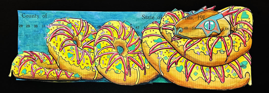 Si̱shtoholloꞌ Donut VII by Dustin Mater (Chickasaw)