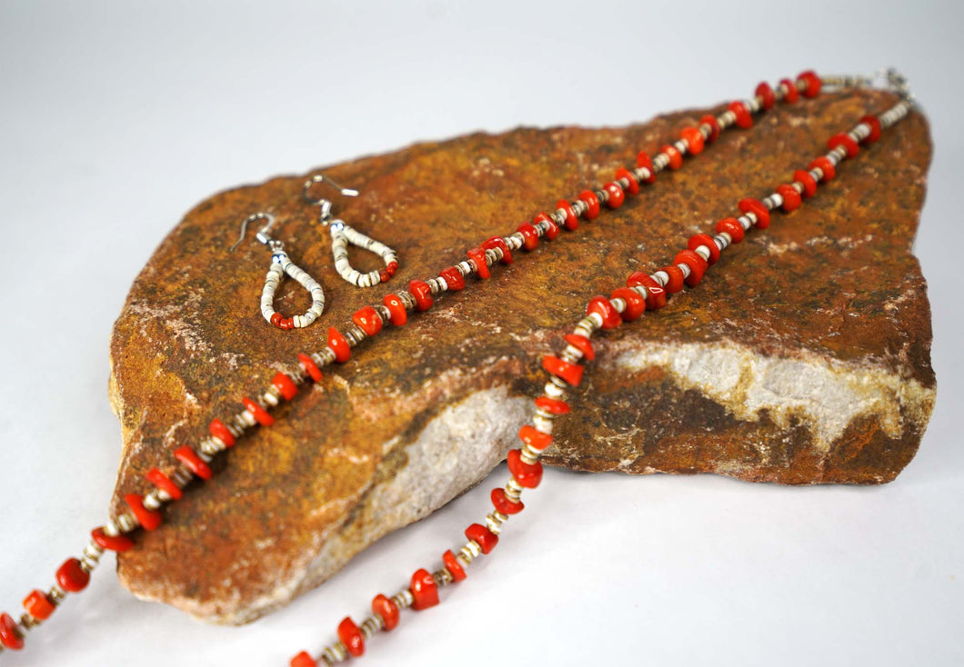 Coral Set by Patricia Martinez-Jim (Navajo)