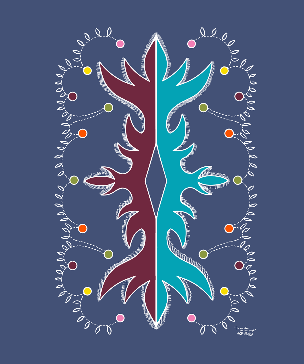 Adult Unisex Shirt - For our clans and for our people by Amber DuBoise-Shepherd (Navajo/Sac & Fox/Prairie Band Potawatomi)