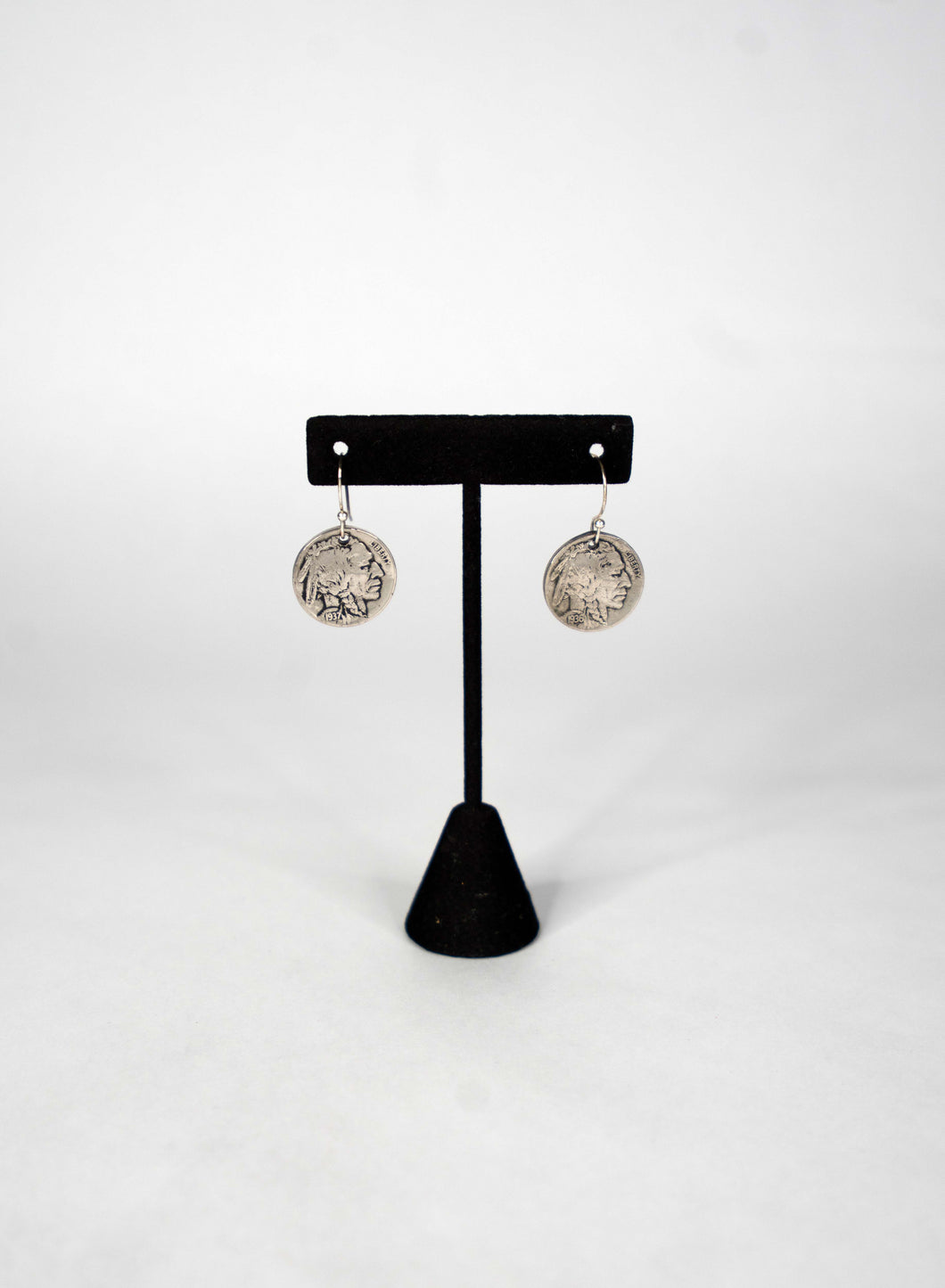 Silver Nickels Earrings by Steven 