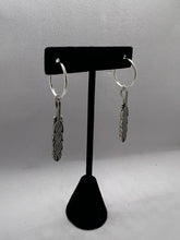 Load image into Gallery viewer, Earrings - Feather Hoop - Kenneth Johnson (Muscogee/Seminole)
