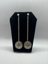 Load image into Gallery viewer, Earrings - Silver Dime Drop - Kenneth Johnson (Muscogee/Seminole)
