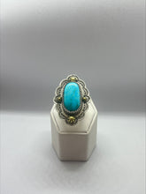 Load image into Gallery viewer, Consignment - Ring - Kingman Turquoise - Kenneth Johnson (Muscogee/Seminole)
