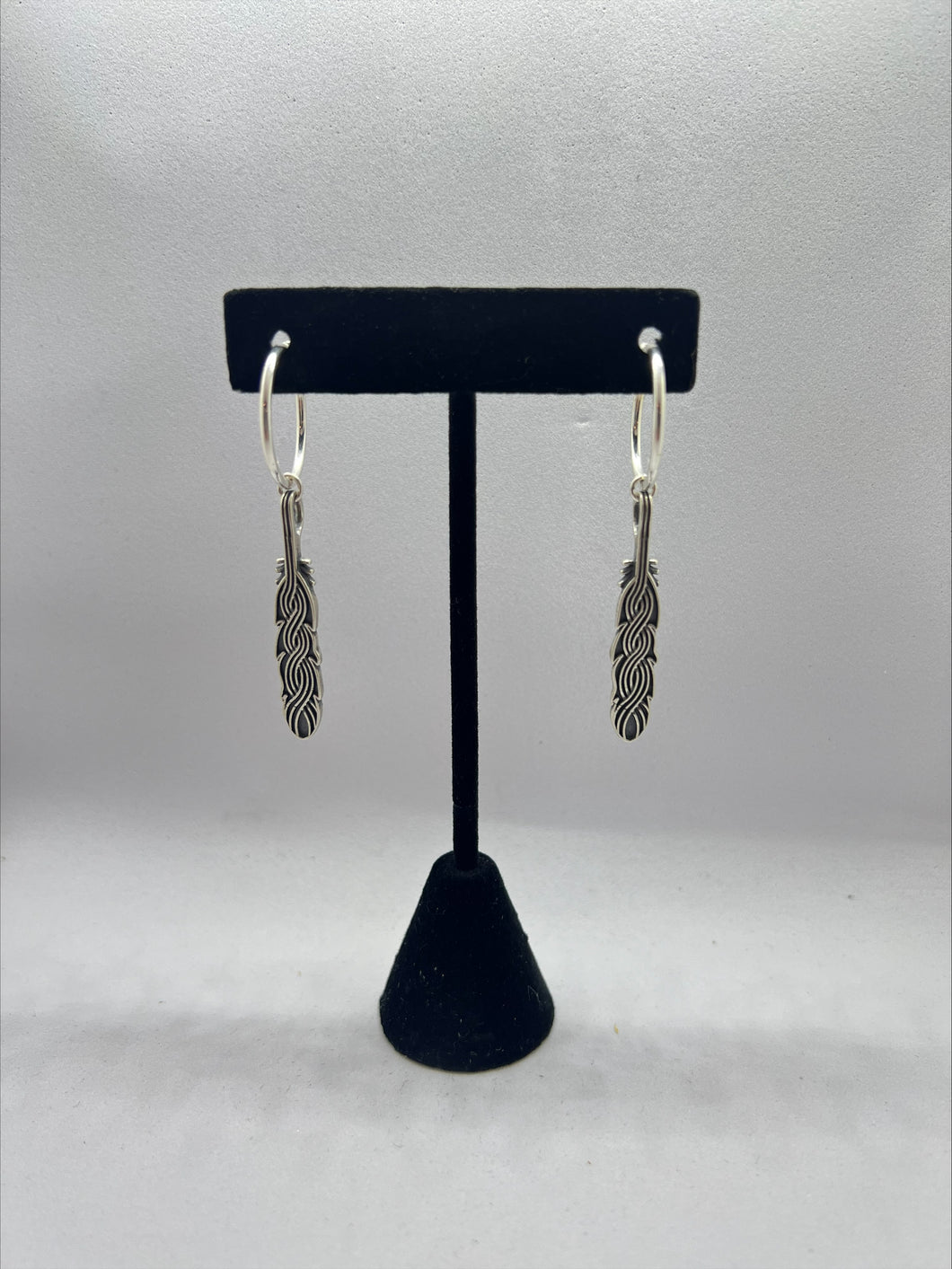 Earrings - Feather Hoop - Kenneth Johnson (Muscogee/Seminole)