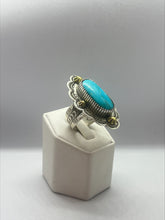 Load image into Gallery viewer, Consignment - Ring - Kingman Turquoise - Kenneth Johnson (Muscogee/Seminole)
