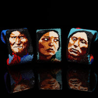 Beaded Portrait Cuffs by Marcus Amerman (Choctaw)